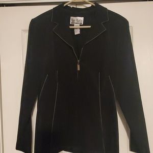 Tailored zip blazer